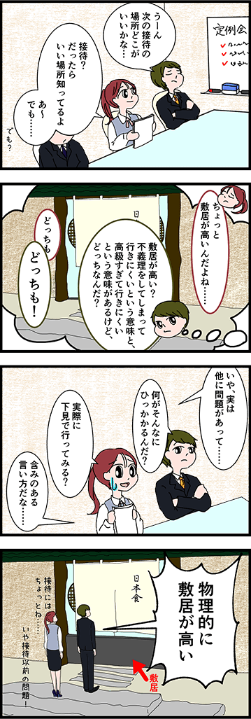 「敷居が高い」の正しい意味は？